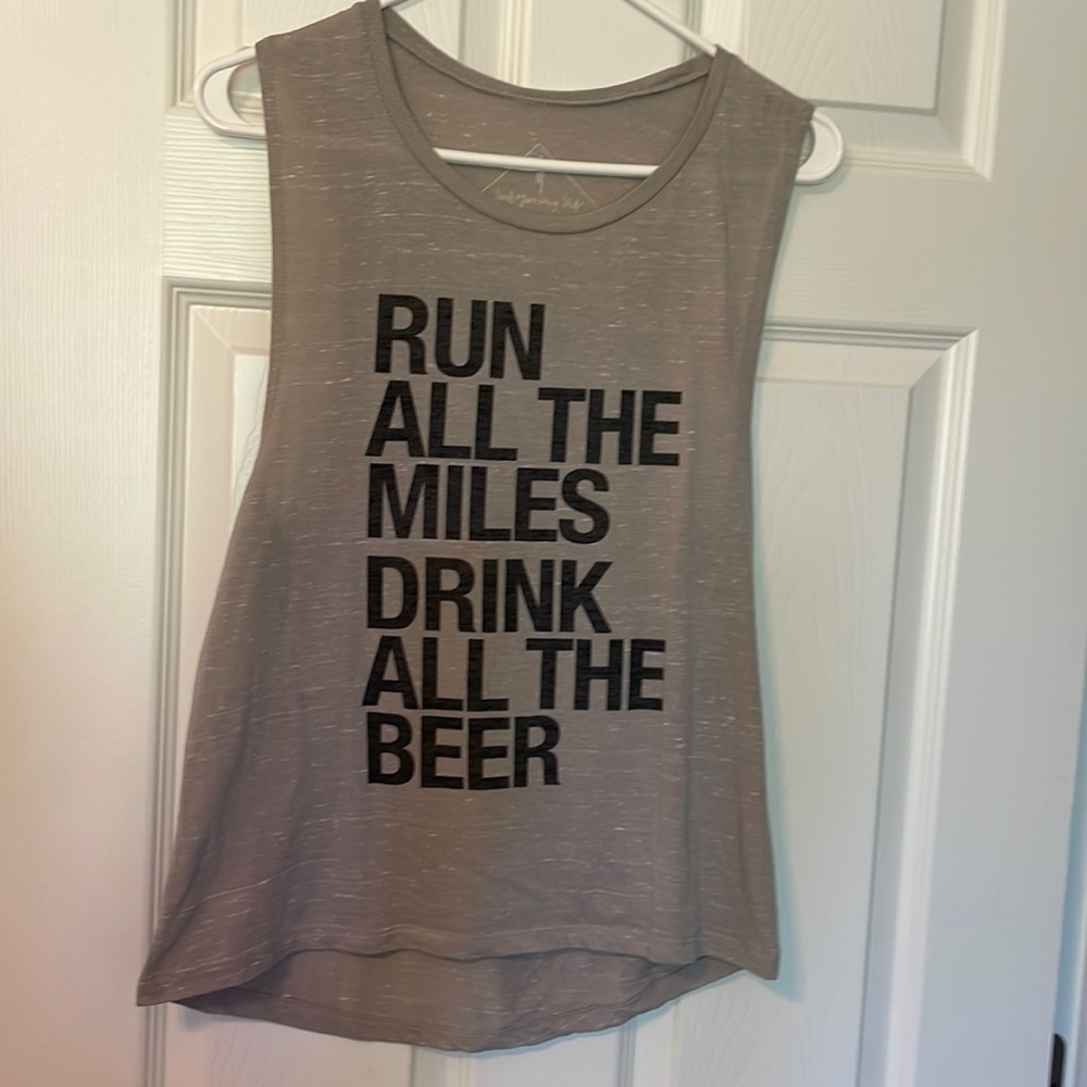 Sarah Marie Design Run All The Miles, Drink All The Beer Tank